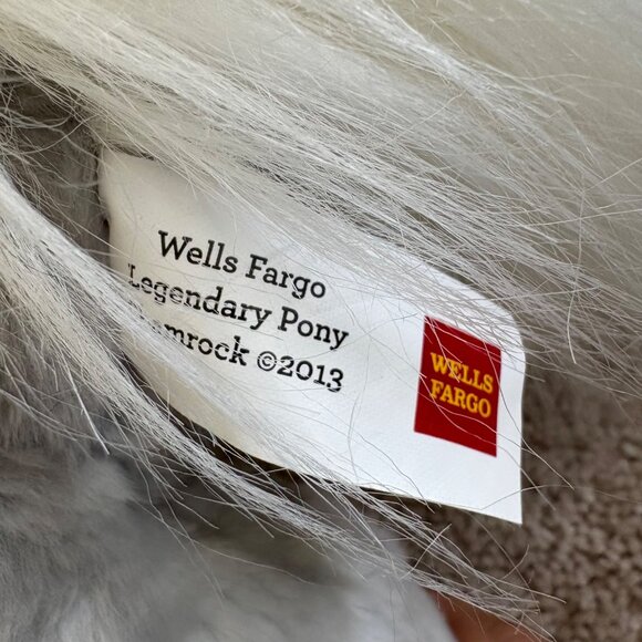 Wells Fargo Shamrock Gray Plush Legendary Pony Stuffed Animal w Tag 2013‎ 14” - Picture 7 of 12